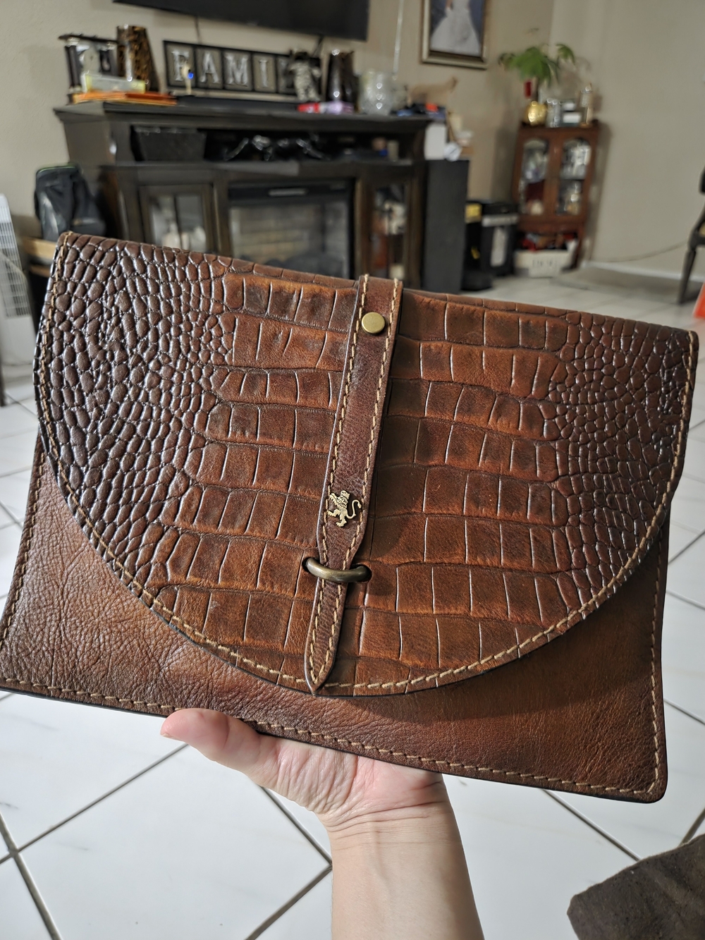 NWOT Pratesi Firenze Leather Clutch Wallet